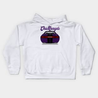 Challenger Srt-8 Purple Stripe Black Kids Hoodie